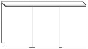 Alva Viva Spiegelschrank, li.,Korp. verspiegelt, 140x62x17cm,LED-Aufsatzleu. - AQBMVISPS8L