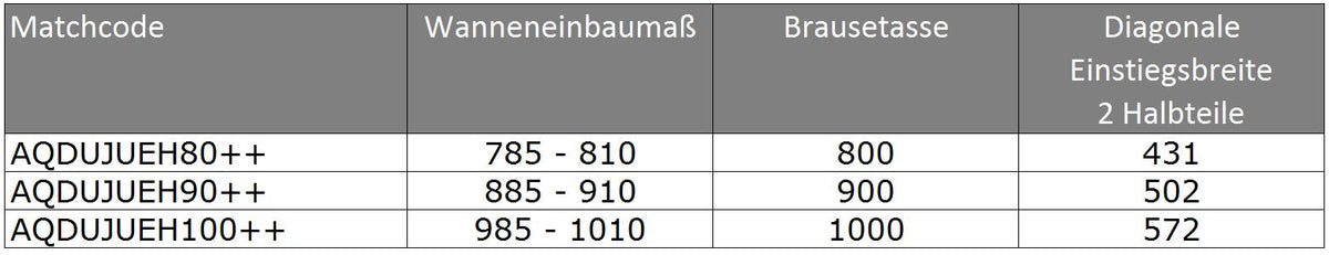 Alva Juna Eckeinstiegshälfte li. 78,5-81/200cm, Silber HGL, ESG Clean - AQDUJUEH80L
