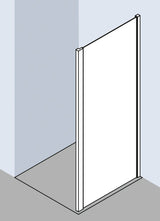 Alva Juna Seitenwand 77-82/200cm, Silber HGL, ESG Clean - AQDUJUSWSP80
