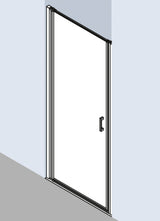 Alva Juna Pendeltür 1-tlg. links 90/200cm, Silber HGL, ESG Clean - AQDUJUPT90L