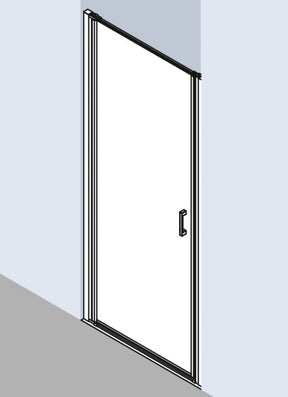 Alva Juna Pendeltür 1-tlg. links 90/200cm, Silber HGL, ESG Clean - AQDUJUPT90L