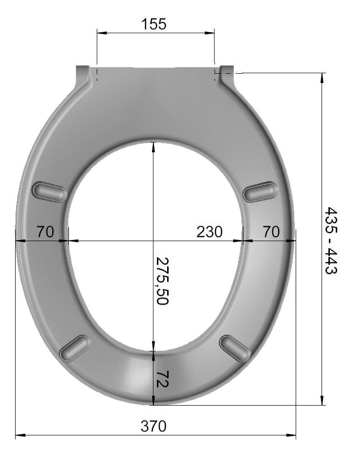 Alva Varia WC-Sitz ohne Deckel Weiß - AQWCSOD