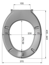 Alva Varia WC-Sitz ohne Deckel Weiß - AQWCSOD