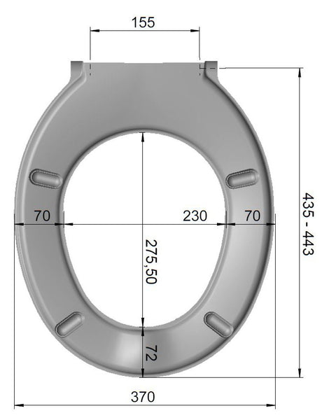 Alva Varia WC-Sitz ohne Deckel Weiß - AQWCSOD