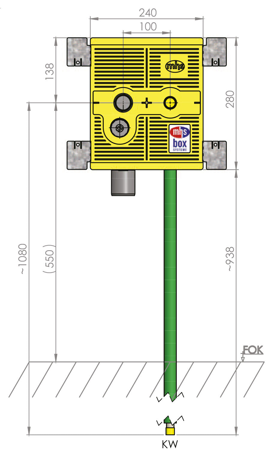 MHS MHS UNIBOX Waschmaschine Kelit Kelox Rohr:Kelit Kelox  – 23541KE0000000