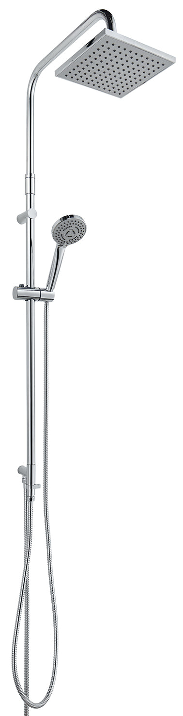 Alva Spa Duschsystem mit Teleskopstange, Chrom - AQARSPDS4