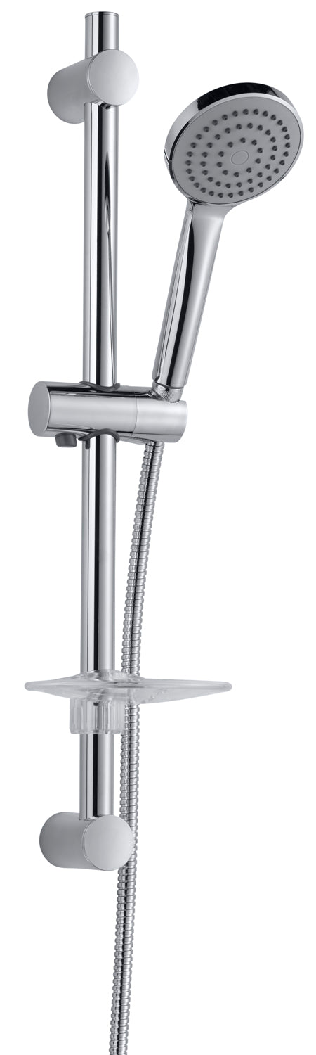 Alva Varia Brausestangenset 95cm verstb. Wandbf.,HB 3-fach,BS 150cm,Chrom - AQARVABS95V