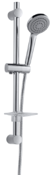 Alva Varia Brausestangenset 95cm verstb. Wandbf.,HB 3-fach,BS 150cm,Chrom - AQARVABS95V