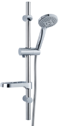 Alva Dura Brausestangenset 90cm Handb.3-fach, Brauseschl. 150cm, Chrom - AQARDUBS