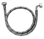 Alva Varia Panzerschlauch gerade/gebogen 3/4"x3/4"x150cm - AQARVAPS3/4.150