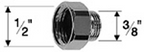 Alva Varia Reduktion Messing verchromt IG 1/2" x AG 3/8" - AQARVARE1/2.3/8