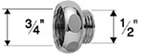 Alva Varia Reduktion Messing verchromt IG 3/4" x AG 1/2" - AQARVARE3/4.1/2