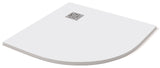 Alva Ora 1.0 Mineralguss Rund- brausetasse, 100x100x3cm, R55, Weiß - AQBTORRBT100.1