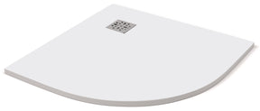 Alva Ora 1.0 Mineralguss Rund- brausetasse, 90x90x3cm, R55, Weiß - AQBTORRBT90.1