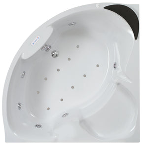 ALVA Spa Whirlwanne Eck-Duo 140x140cm, System Plus, Weiß