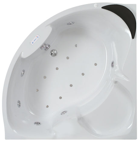 ALVA Spa Whirlwanne Eck-Duo 140x140cm, System Plus, Weiß