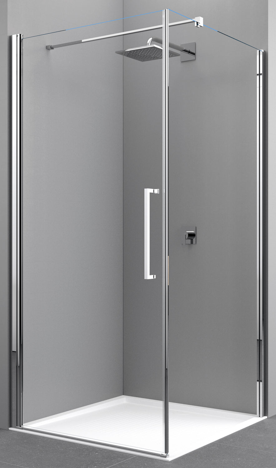 NOVELLINI Novellini Passion Seitenwand f. Pendelt. 87-89/200cm, chrom, ESG  – BPPADUNSW3FPT
