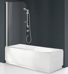 Alva Varia Wannenwand 1-teilig 150x80cm, Glas ESG, Weiß - AQDUVA2W