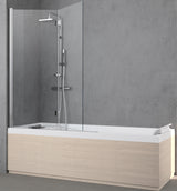 Alva Varia Wannenwand 2-teilig rechts, 150x120cm, ESG Clean, Silber - AQDUVA8RC