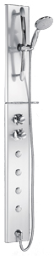 Alva Spa Duschpaneel 19 x 155cm Thermostat, Silber Glanz - AQARSPDP3