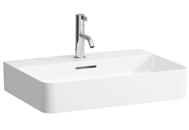 LAUFEN Laufen VAL Aufsatz-Waschtisch 1 HL m. ÜL Unterseite geschliffen 60x42cm weiß  – H8162830001041
