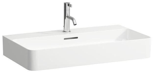 LAUFEN Laufen VAL Aufsatz-Waschtisch 1 HL m. ÜL Unterseite geschliffen 75x42cm weiß  – H8162850001041