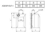 Alva Una (AE) E-Kleinspeicher 10 L Untertisch, 2 kW, drucklos - AQESP10UT.1