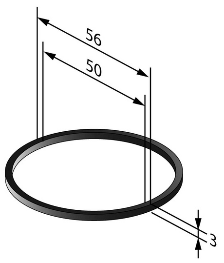 Alva Varia Sifon-Kappendichtung per Stück, für AQARVAWTS1, ACWTSOV - AQARVAE1.3