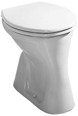 Alva Una Stand-WC Flachspüler Abgang senkrecht, Weiß - AQWCFS