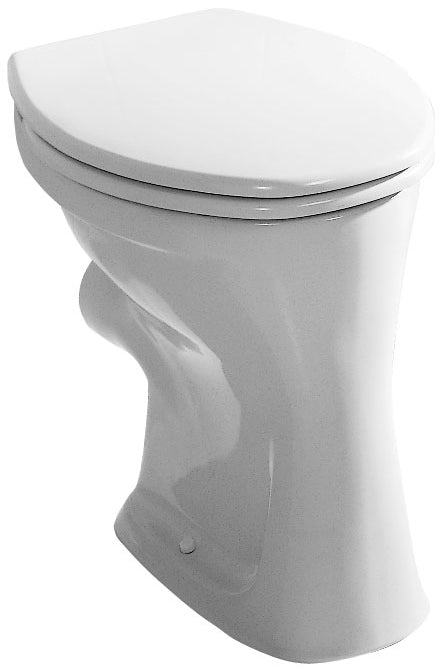 ALVA Una Stand-WC Flachspüler Abgang waagrecht, Weiß - AQWCFW