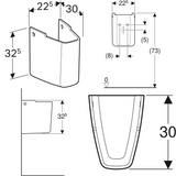 Alva Prima Halbsäule für Waschtische ab 55cm, Weiß - AQKEPRHS