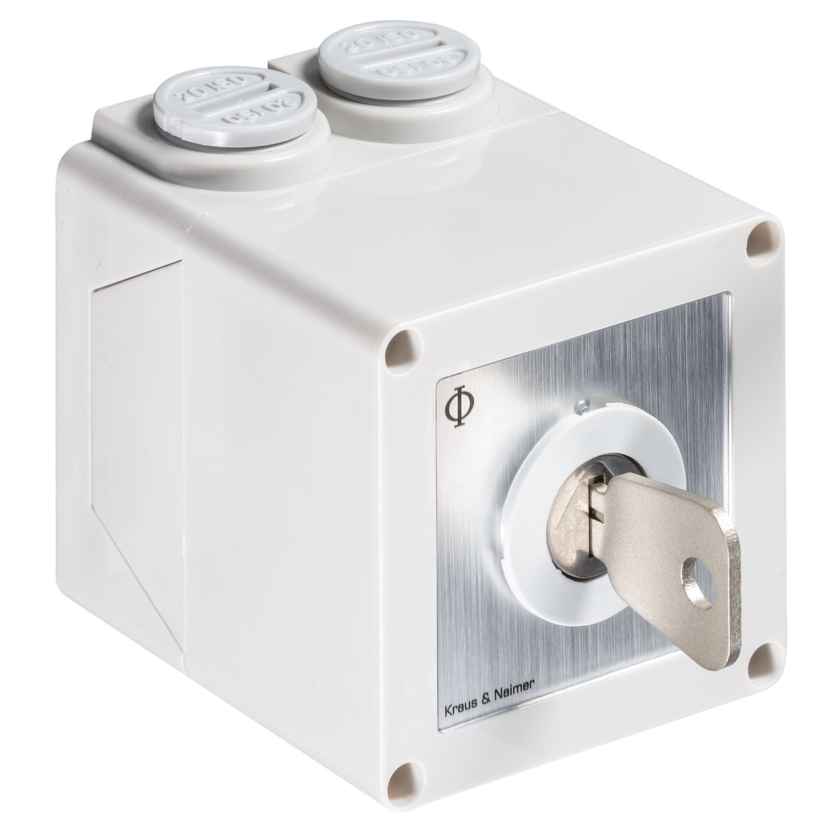 KRAUS&NAIMER Aussch.3p.AP IP40,Schlüssel 0+1 abziehb. Ith=20A, P=5,5 kW(AC3,400V AC),2x2,5 mm²   – 70009154