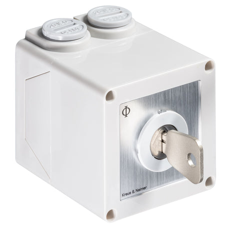 KRAUS&NAIMER Aussch.3p.AP IP40,Schlüssel 0+1 abziehb. Ith=20A, P=5,5 kW(AC3,400V AC),2x2,5 mm²   – 70009154