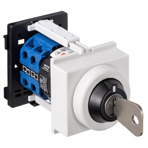 KRAUS&NAIMER Ausschalt.1p.RE,Schlüssel 0+1 abziehbar Ith=20A, P=5,5 kW(AC3,400V AC),2x2,5 mm²   – 70011903