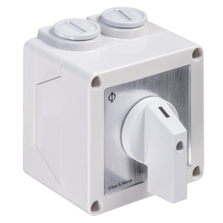 KRAUS&NAIMER Ausschalter,3polig,60°,AP-Gehäuse IP42 Ith=25A, P=7,5 kW(AC3,400V AC),2 x 4 mm²   – 70005135