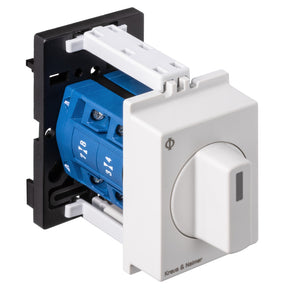 KRAUS&NAIMER Umschalt.m.0,1polig,60°,45mm-Schnappbef. Ith=10A, P=2,2 kW(AC3,400V AC),2x1,5 mm²  – 70009091