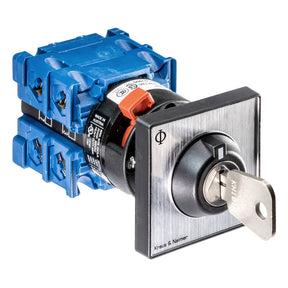 KRAUS&NAIMER Ausschalt.1p.Fronteinb.Schlüss.0+1 abz. Ith=20A, P=5,5 kW(AC3,400V AC),2x2,5 mm²   – 70011919