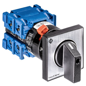 KRAUS&NAIMER Umschalter m.0,2polig,60°,Zentralbef. Ith=20A, P=5,5 kW(AC3,400V AC),2x2,5 mm²   – 70011070