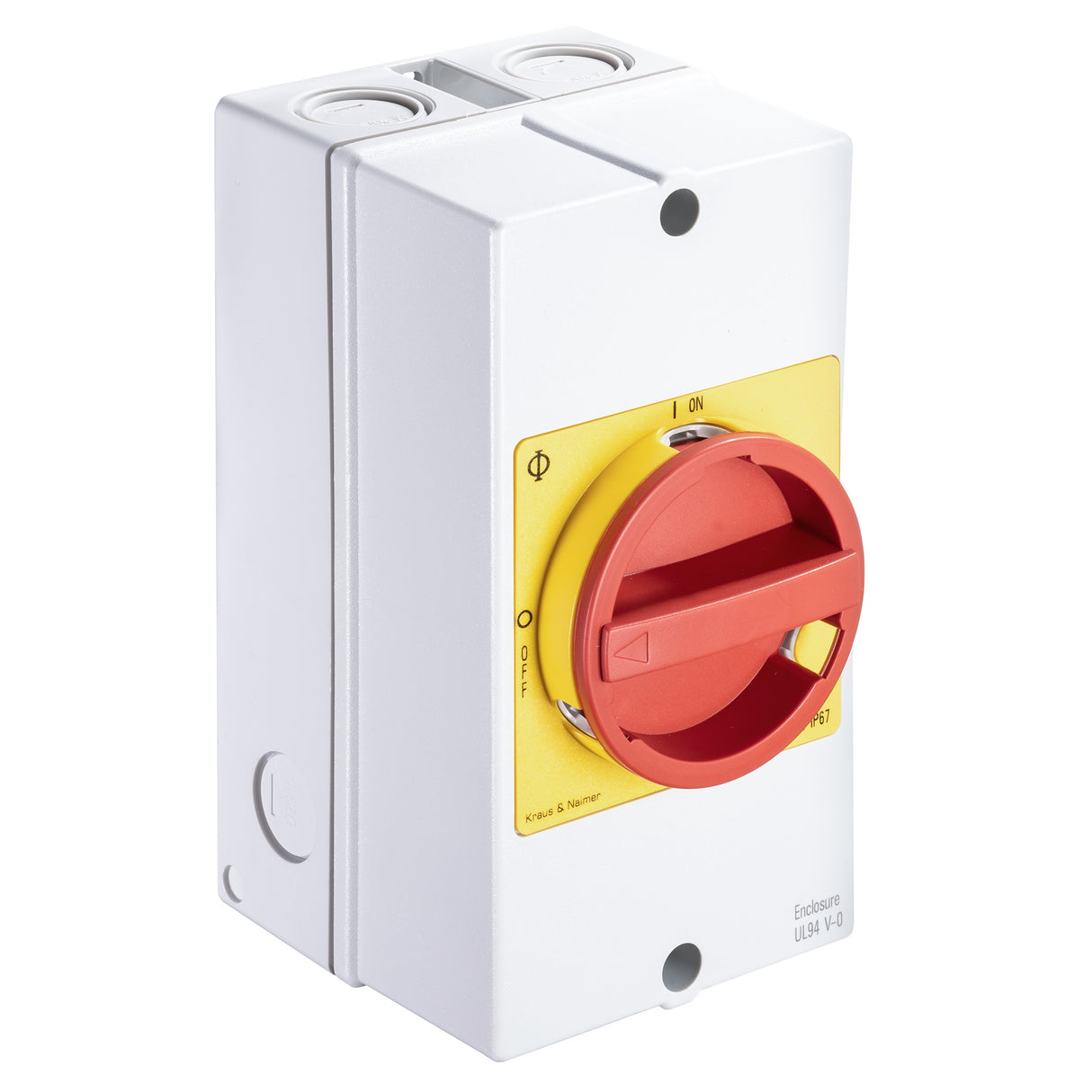 KRAUS&NAIMER Not-Aus-Schalter,3-polig,AP-Gehäuse IP66 Ith=25 A,P=7,5 kW(AC23B,400V AC),6 mm²   – 70010218