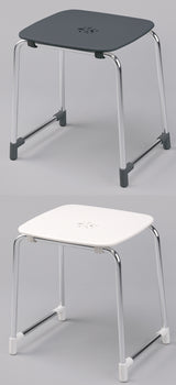 Alva Varia Badhocker mit ABS Sitzfläche zentr. Wasserablauf,bis 160kg,Grau/Chrom - AQBFVABHGC