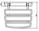 Alva Varia Duschklappsitz ABS Sitz- fläche, 35x33,7cm, bis 160kg, Weiß - AQBFVADKSW