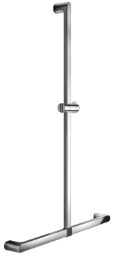Alva Varia Handlauf T-Form mit Brh. 119x80cm, bis 130kg, Aluminium Chrom - AQBFVAHL80AC