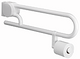 Alva Varia Klappgriff 64cm mit Toilettenpapierhalter, bis 100kg, Weiá - AQBFVAKGRH64W
