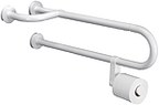 Alva Varia Sttzgriff 74cm mit Toilettenpapierhalter, bis 100kg, Weiá - AQBFVASGRH74W