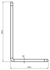 Alva Varia Wandhaltegriff 90 reve. 80x50cm, bis 130kg, Aluminium Chrom - AQBFVAWHG90.1AC