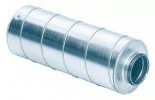ALVA Rohrschalldämpfer DN 125 Länge 900mm Daemmstaerke 100mm
