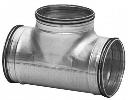 Alva T-Stück verz.Blech DN160/125 mit Lippendichtungen - ALT160125LD