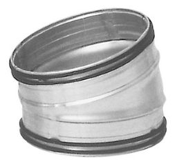 Alva Spiro Bogen verz.Blech DN160-15 mit Lippendichtungen - ALB16015LD