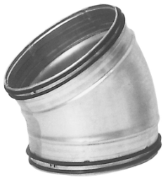 Alva Spiro Bogen verz.Blech DN100-30 mit Lippendichtungen - ALB10030LD