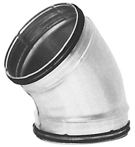 Alva Spiro Bogen verz.Blech DN80-45 mit Lippendichtungen - ALB8045LD